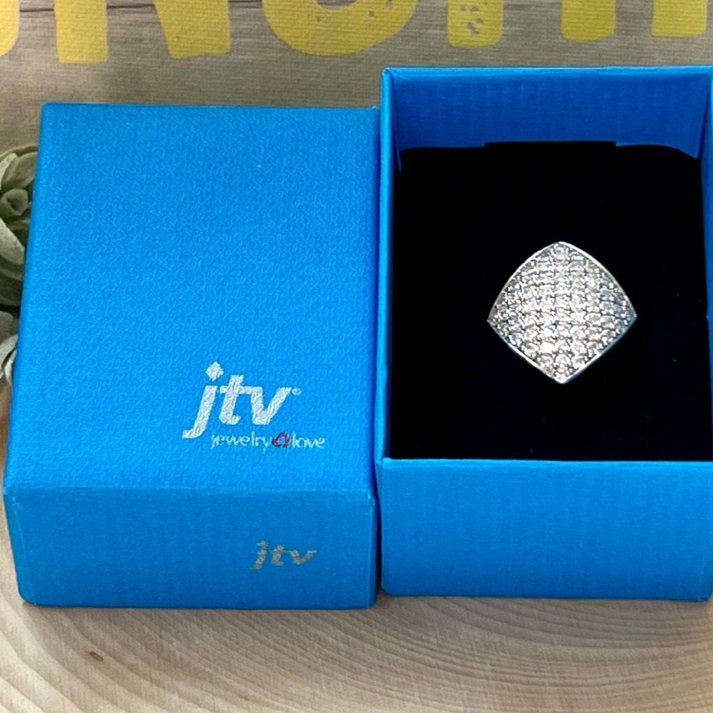 Jtv Moissanite Fire Cocktail Ring Size 5. 2.83 Ctw Dew
